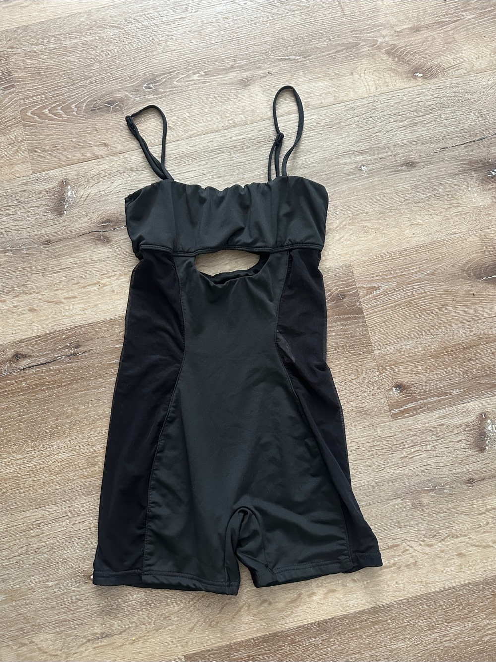 Sexy Going Out Women’s Black Cutout One-Piece Romper Sheer Sides Size Small